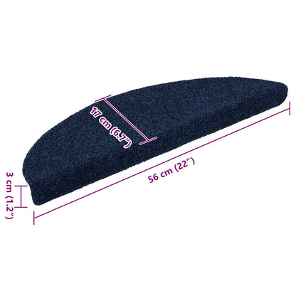 Trapmatten zelfklevend 20 st 56x17x3 cm marineblauw
