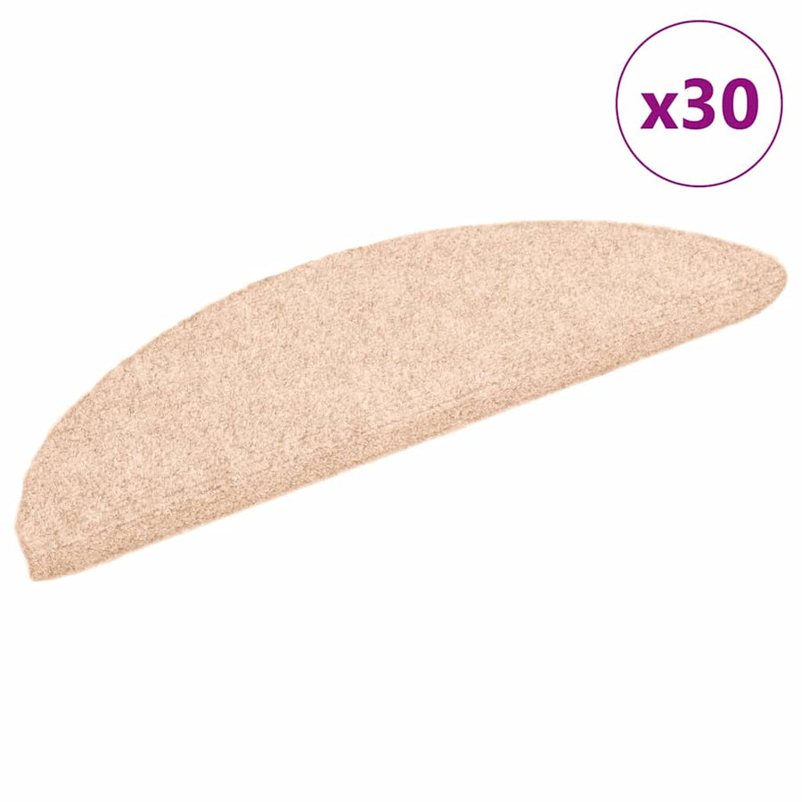 Trapmatten zelfklevend 30 st 56x17x3 cm crèmekleurig