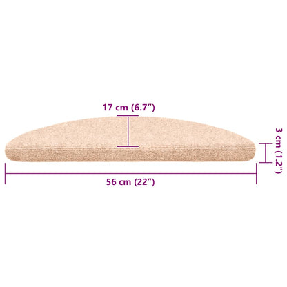 Trapmatten zelfklevend 30 st 56x17x3 cm crèmekleurig