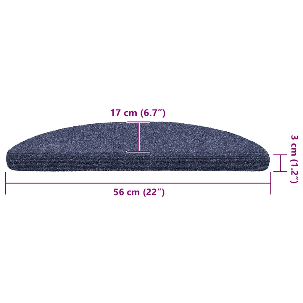 Trapmatten zelfklevend 30 st 56x17x3 cm blauw