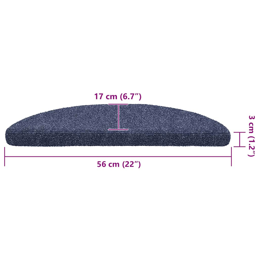 Trapmatten zelfklevend 30 st 56x17x3 cm blauw