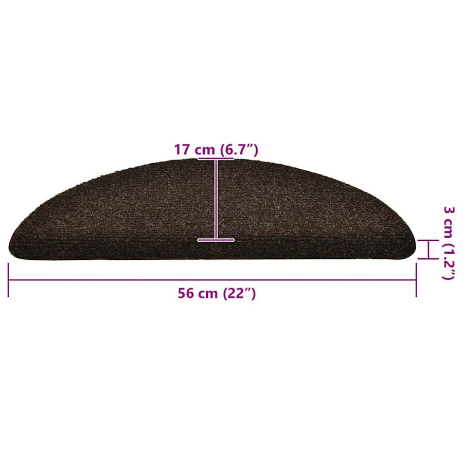 Trapmatten zelfklevend 30 st 56x17x3 cm bruin
