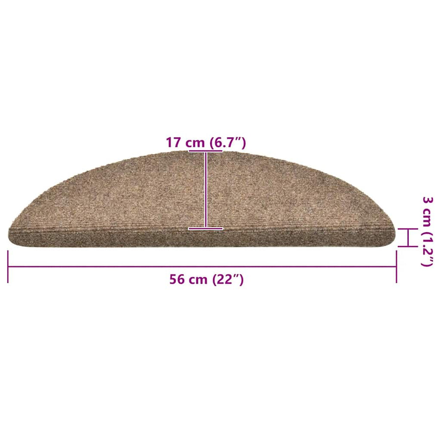 Trapmatten zelfklevend 30 st 56x17x3 cm crèmekleurig