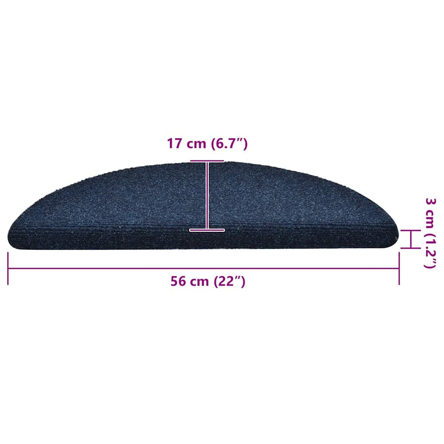 Trapmatten 30 st 36x17x3 cm donkerblauw