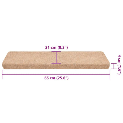 Trapmatten zelfklevend 30 st 65x21x4 cm crèmekleurig