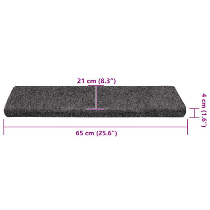 Trapmatten zelfklevend 30 st 65x21x4 cm grijs