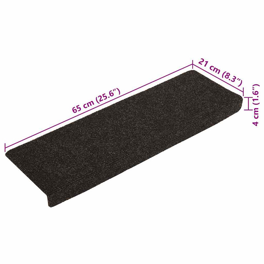 Trapmatten zelfklevend 30 st 65x21x4 cm donkerbruin