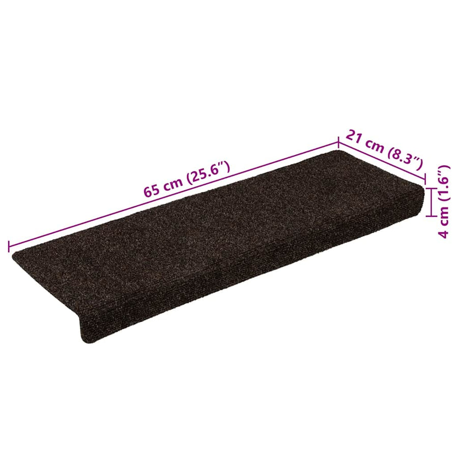 Trapmatten zelfklevend 30 st 65x21x4 cm bruin