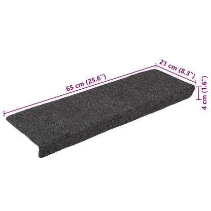 Trapmatten zelfklevend 30 st 65x21x4 cm antraciet