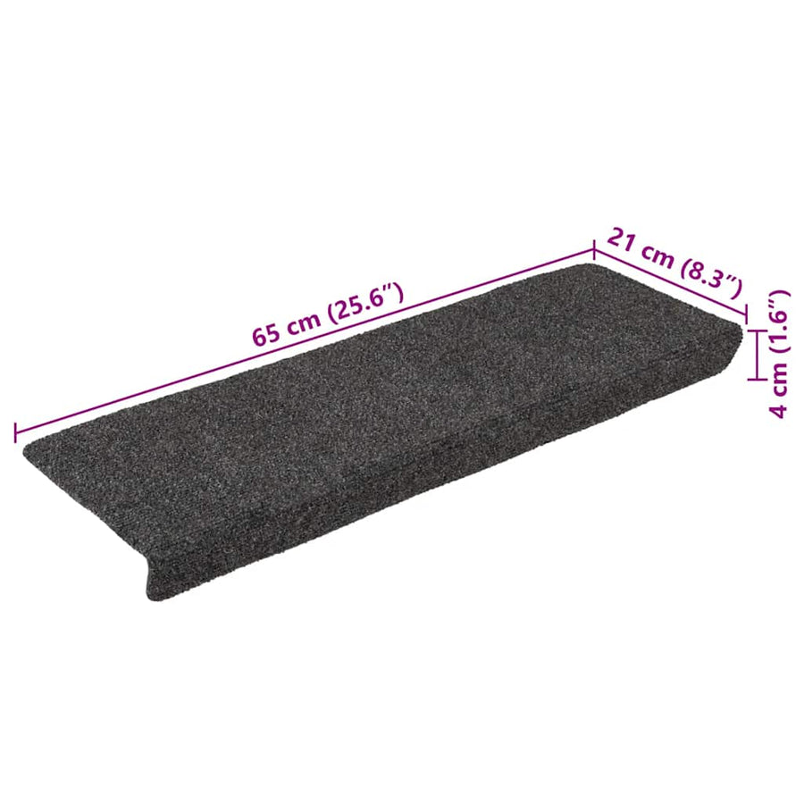 Trapmatten zelfklevend 30 st 65x21x4 cm antraciet
