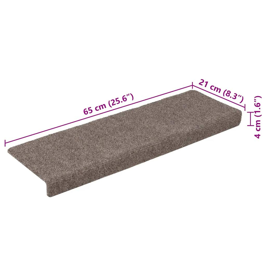 Trapmatten zelfklevend 30 st 65x21x4 cm crèmekleurig