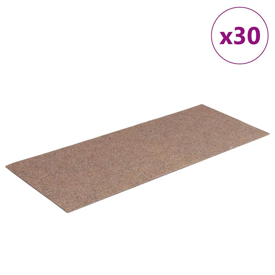 Trapmatten zelfklevend 30 st 60x25 cm rechthoekig lichtbruin