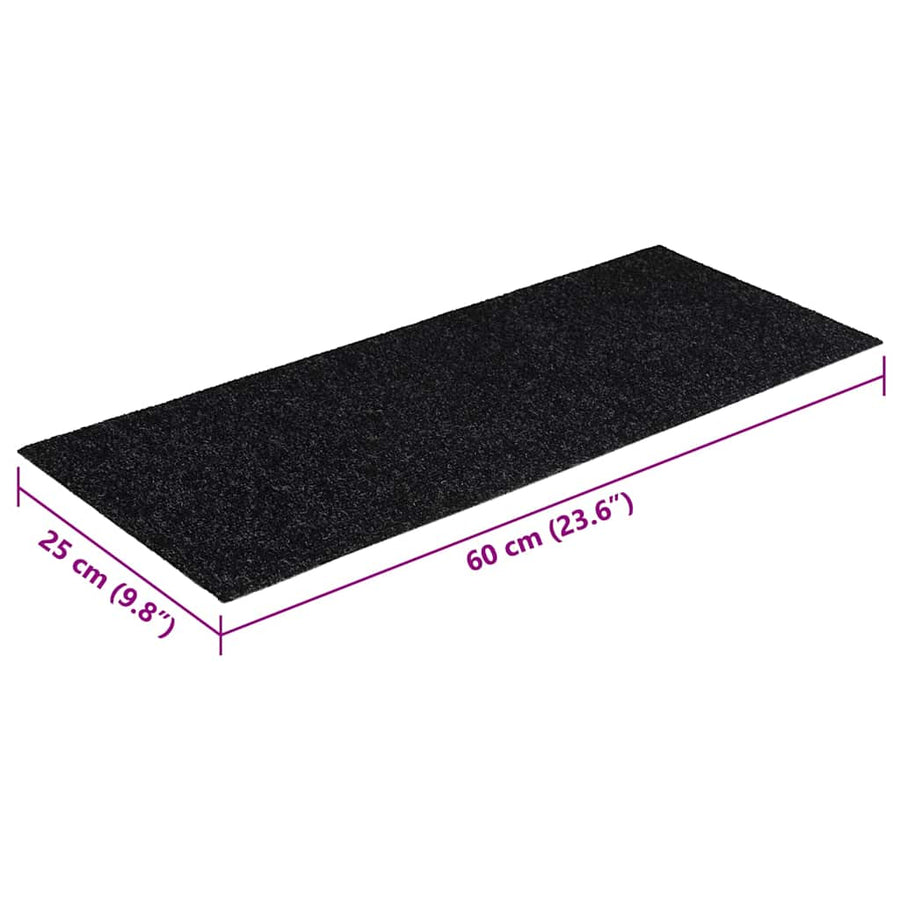 Trapmatten zelfklevend 30 st 60x25 cm rechthoekig zwart