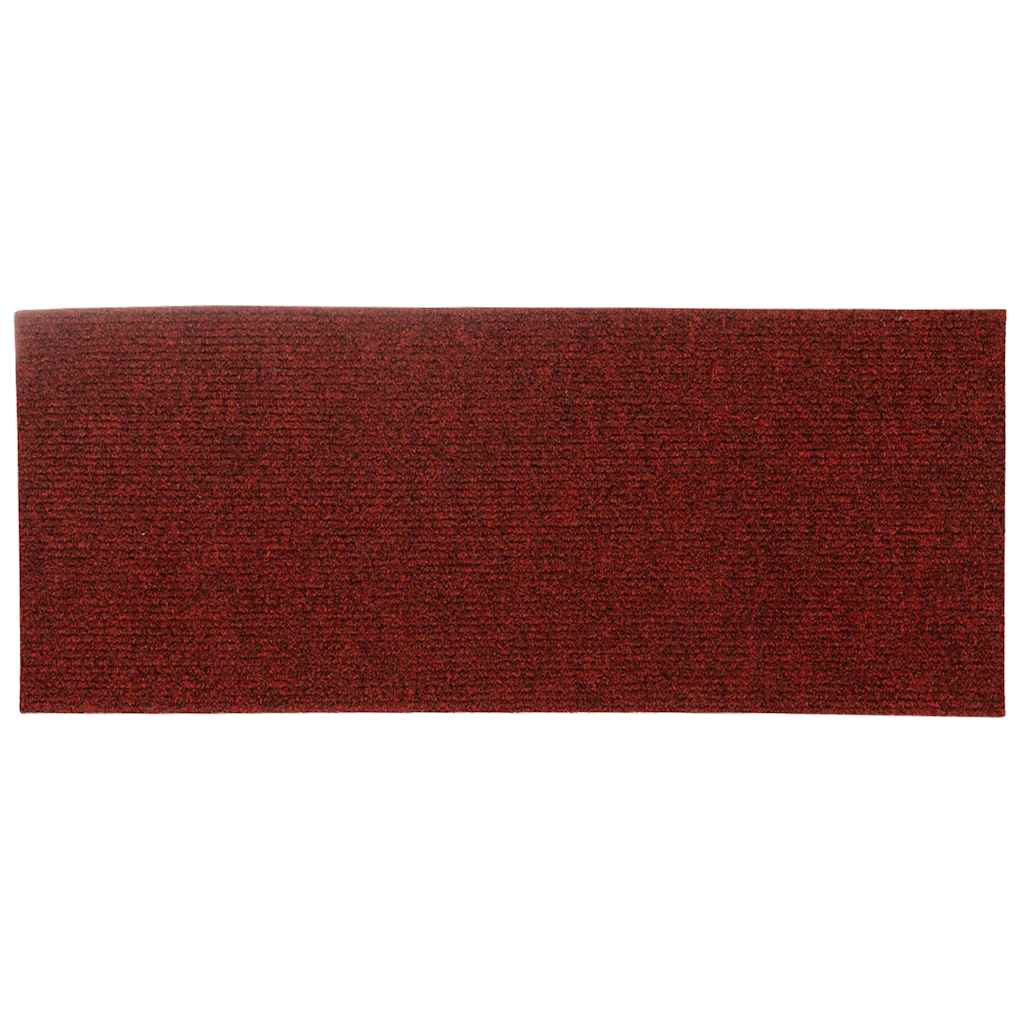 Trapmatten Zelfklevend 30 stuks 60x25 cm Bordeaux Rood Rechthoekig