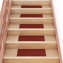 Trapmatten Zelfklevend 30 stuks 60x25 cm Bordeaux Rood Rechthoekig
