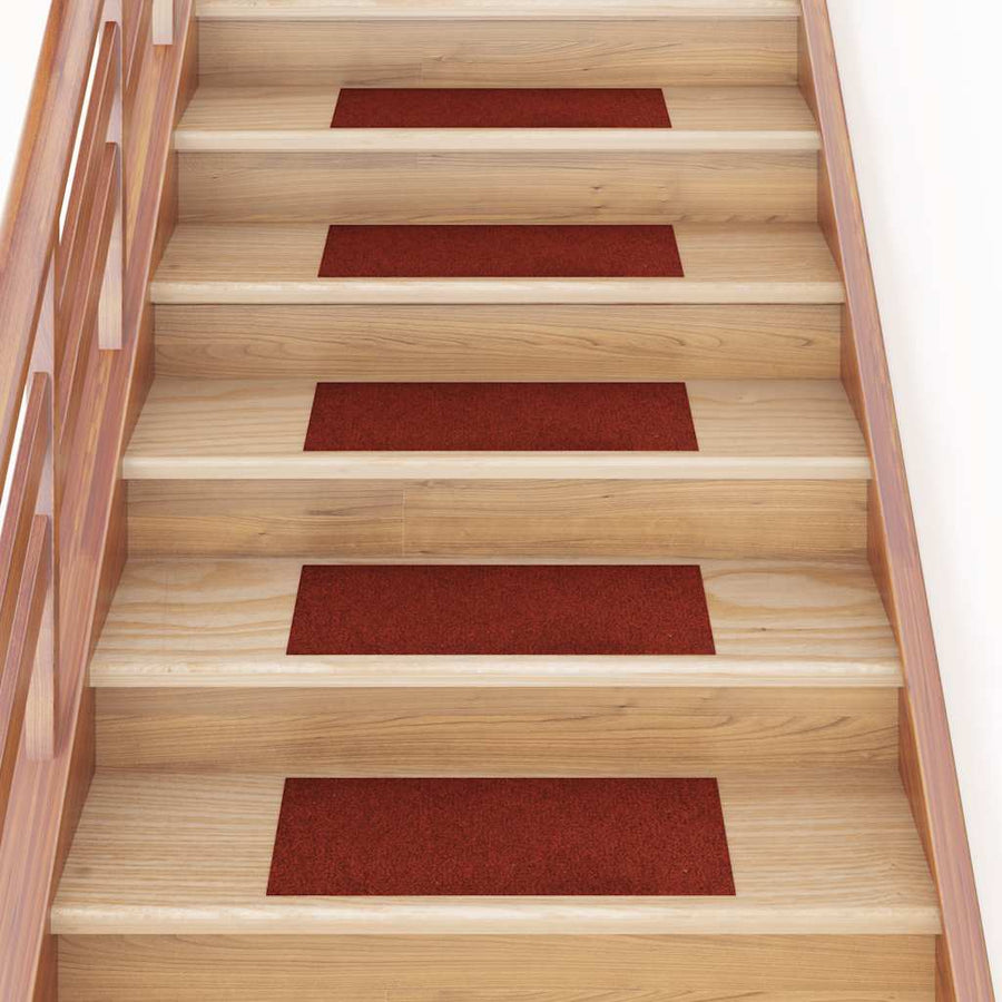 Trapmatten Zelfklevend 30 stuks 60x25 cm Bordeaux Rood Rechthoekig