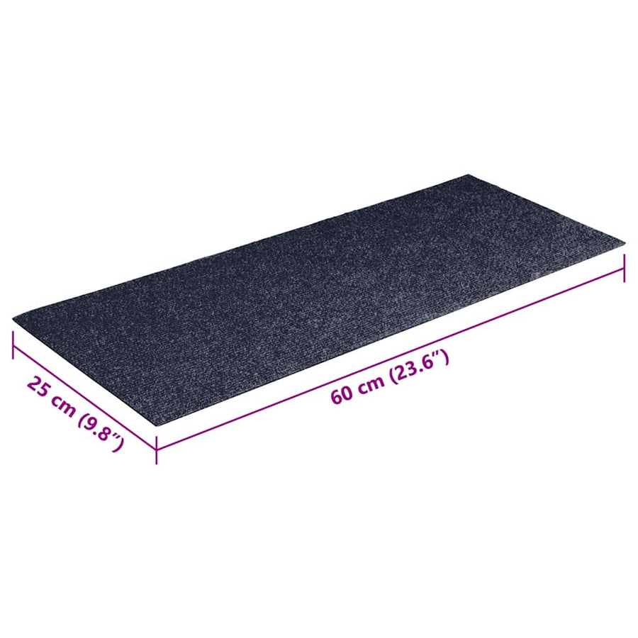 Trapmatten zelfklevend 30 st 60x25 cm rechthoekig grijs blauw