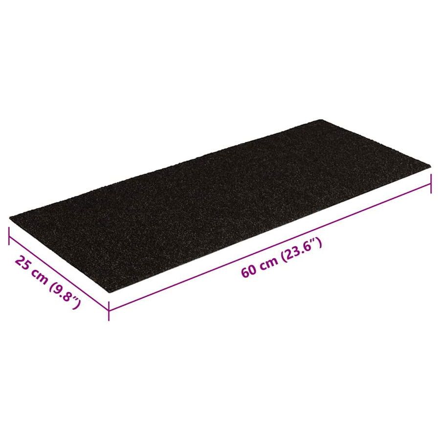 Trapmatten zelfklevend 30 st 60x25 cm rechthoekig donkerbruin