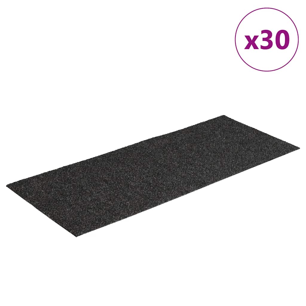 Trapmatten zelfklevend 30 st 60x25 cm rechthoekig antraciet