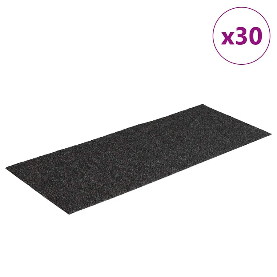 Trapmatten zelfklevend 30 st 60x25 cm rechthoekig antraciet
