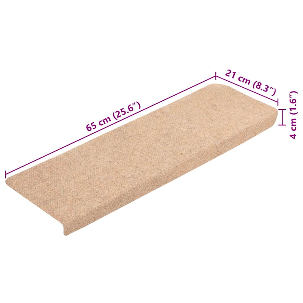 Trapmatten zelfklevend 20 st 65x21x4 cm crèmekleurig