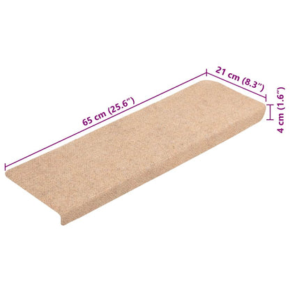 Trapmatten zelfklevend 20 st 65x21x4 cm crèmekleurig