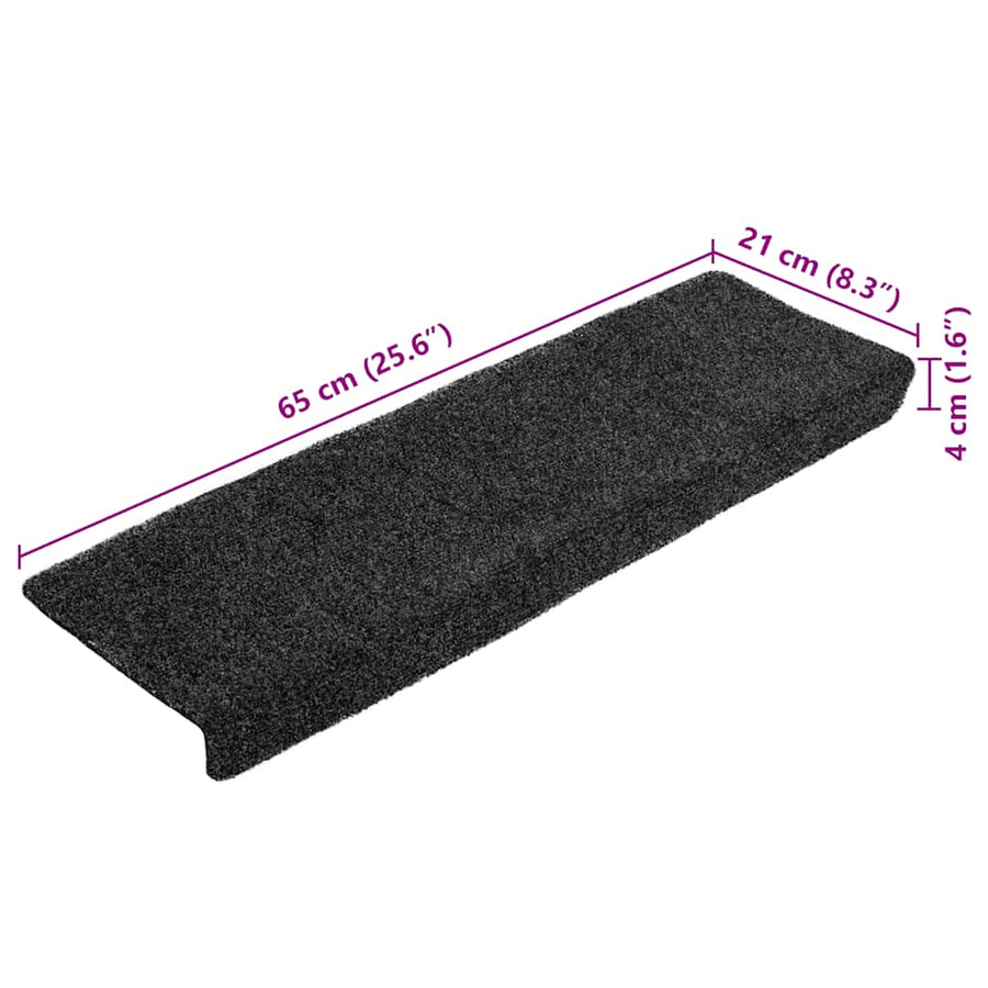 Trapmatten zelfklevend 20 st 65x21x4 cm grijs