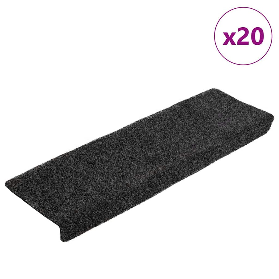 Trapmatten zelfklevend 20 st 65x21x4 cm zwart