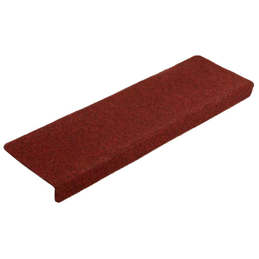 Trapmatten Zelfklevend 20 stuks 65x21x4 cm Bordeaux Rood Rechthoekige Rand