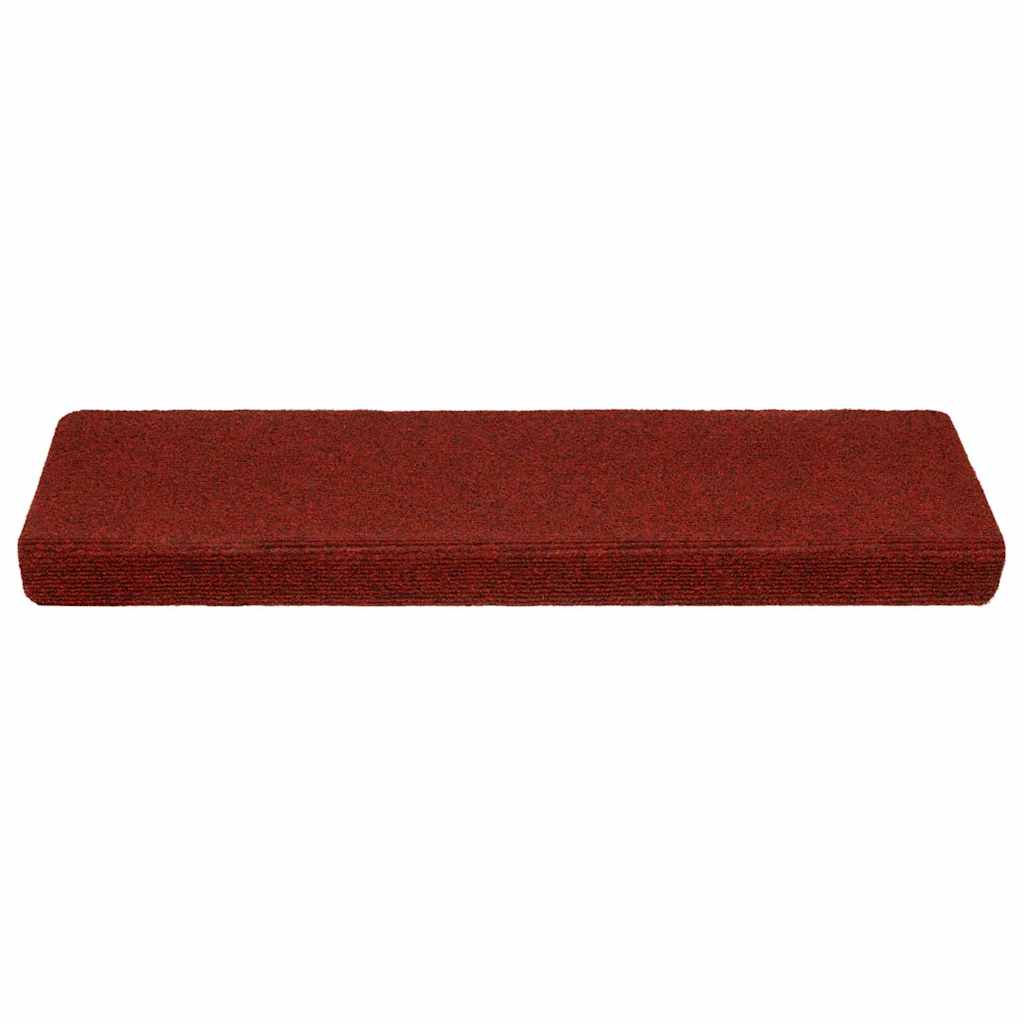 Trapmatten Zelfklevend 20 stuks 65x21x4 cm Bordeaux Rood Rechthoekige Rand