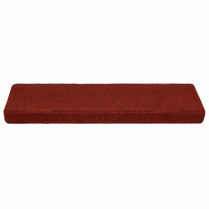Trapmatten Zelfklevend 20 stuks 65x21x4 cm Bordeaux Rood Rechthoekige Rand