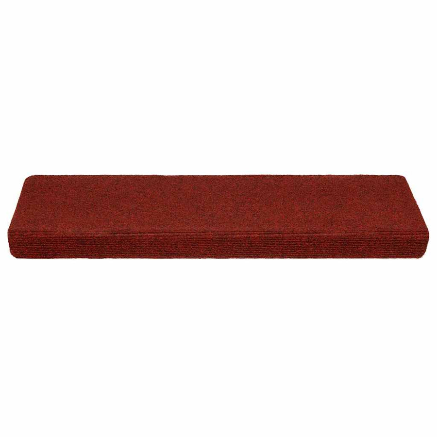 Trapmatten Zelfklevend 20 stuks 65x21x4 cm Bordeaux Rood Rechthoekige Rand