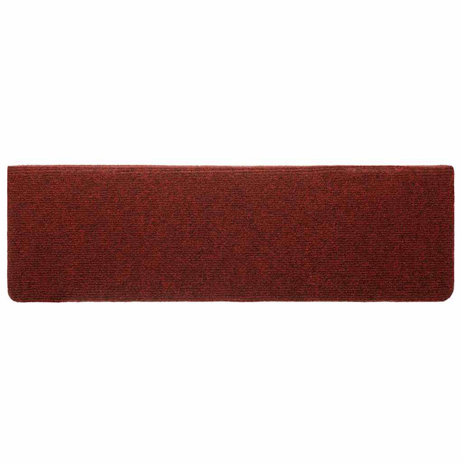 Trapmatten Zelfklevend 20 stuks 65x21x4 cm Bordeaux Rood Rechthoekige Rand