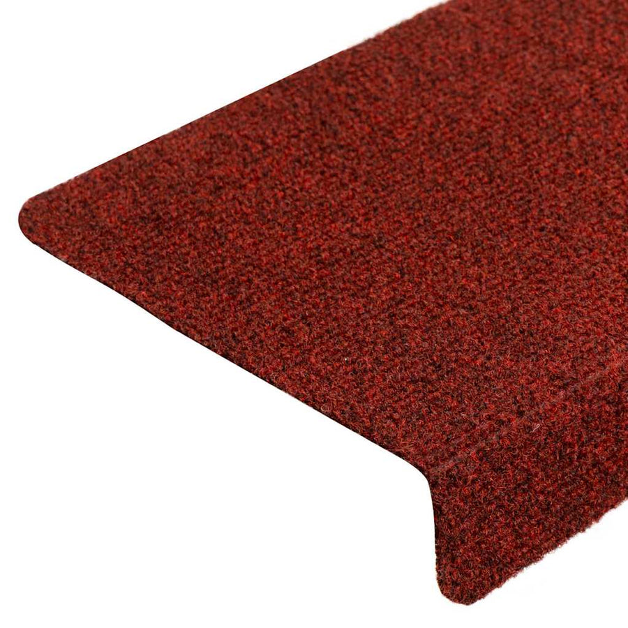 Trapmatten Zelfklevend 20 stuks 65x21x4 cm Bordeaux Rood Rechthoekige Rand