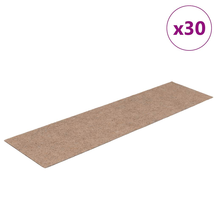 Trapmatten zelfklevend 30 st 76x20 cm rechthoekig lichtbruin