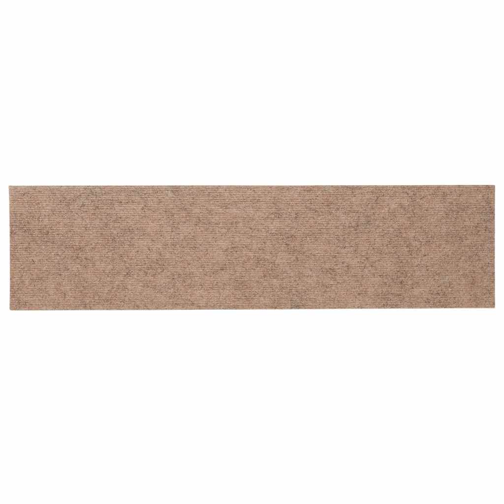 Trapmatten zelfklevend 30 st 76x20 cm rechthoekig lichtbruin