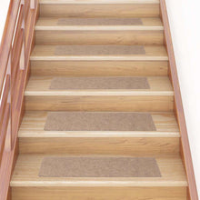 Trapmatten zelfklevend 30 st 76x20 cm rechthoekig lichtbruin