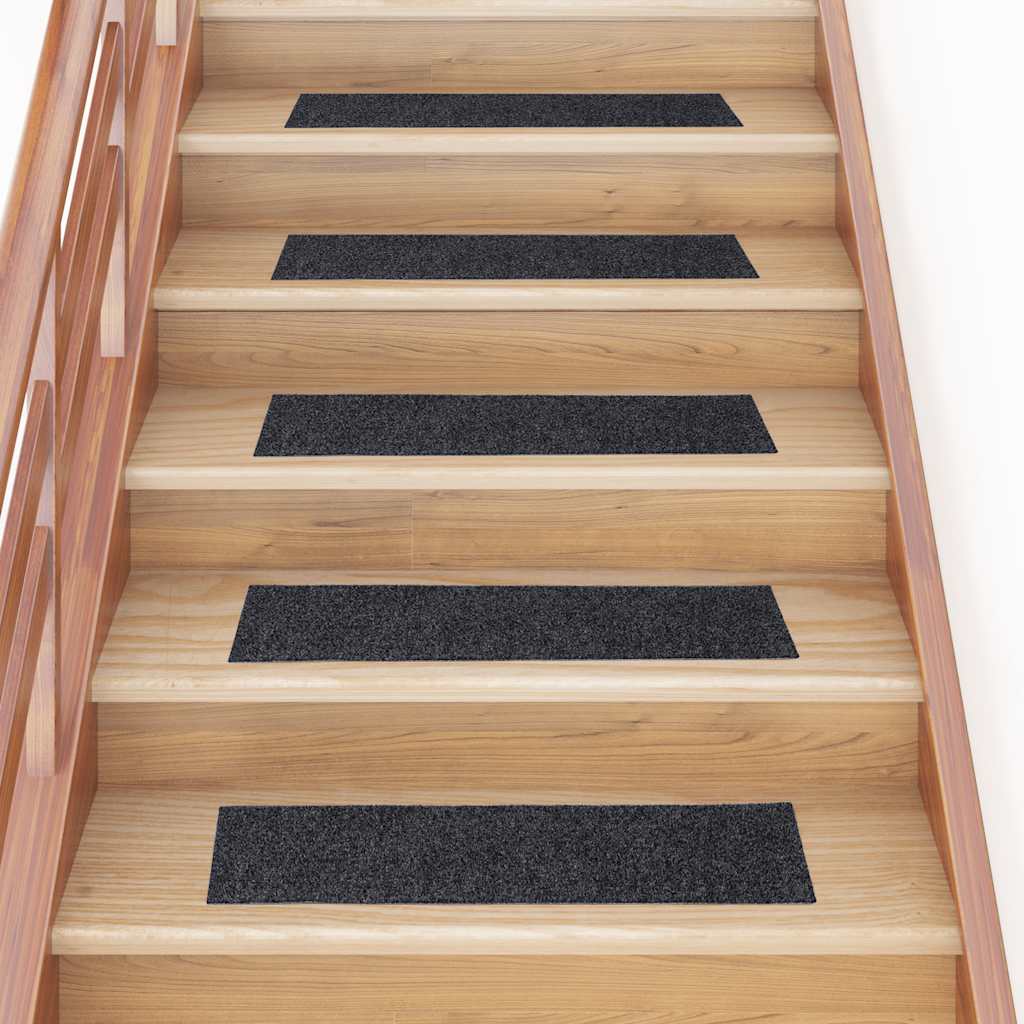 Trapmatten zelfklevend 30 st 76x20 cm rechthoekig grijs