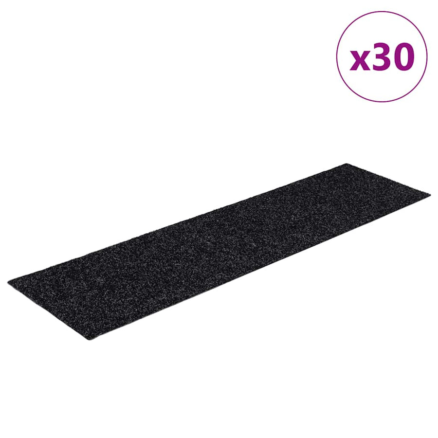 Trapmatten zelfklevend 30 st 76x20 cm rechthoekig zwart