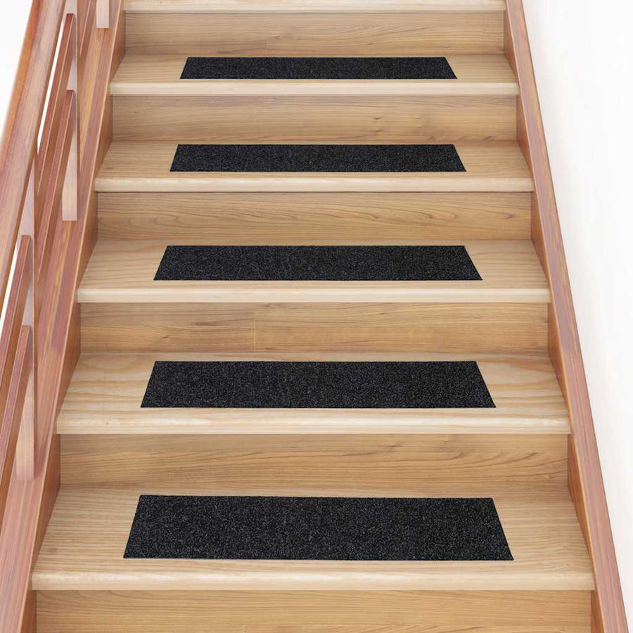 Trapmatten zelfklevend 30 st 76x20 cm rechthoekig zwart