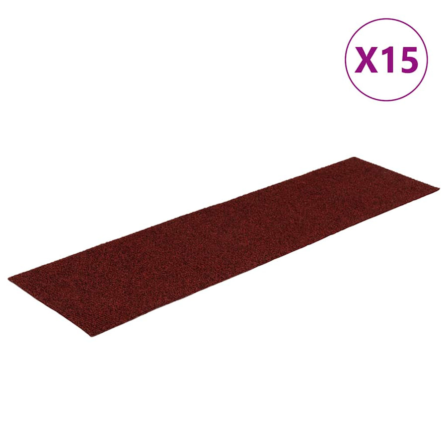 Trapmatten zelfklevend 30 st 76x20 cm rechthoekig rood