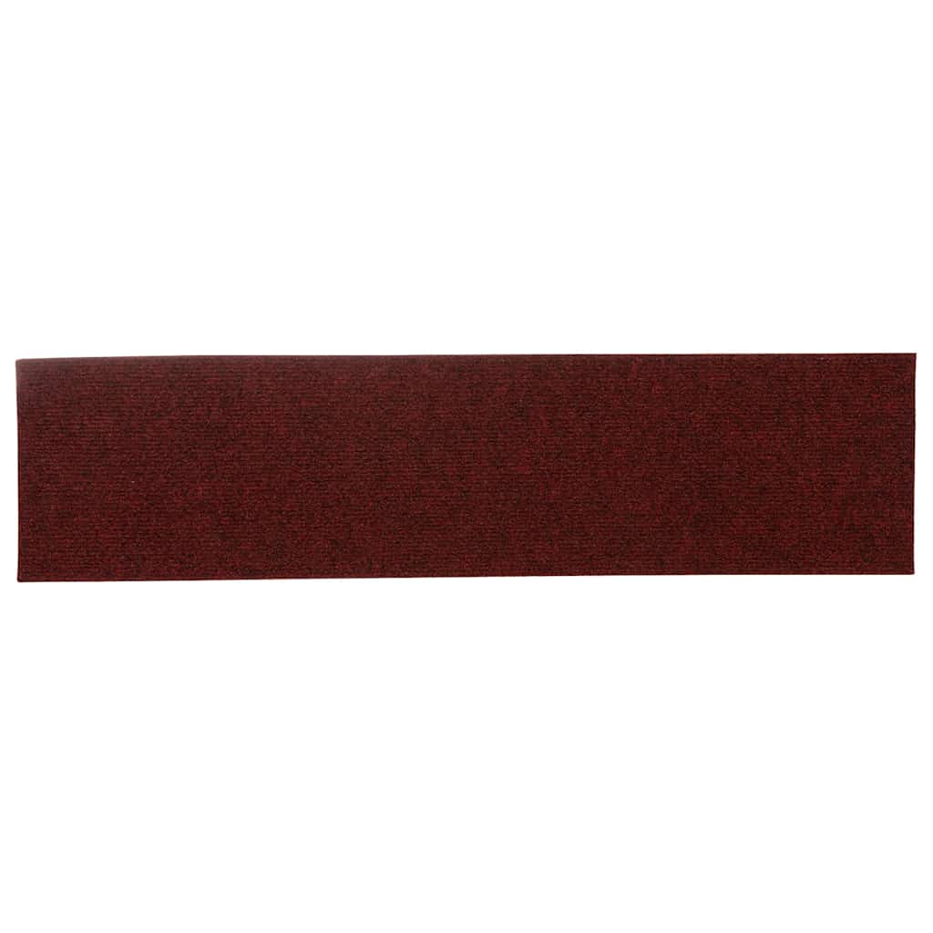 Trapmatten zelfklevend 30 st 76x20 cm rechthoekig rood