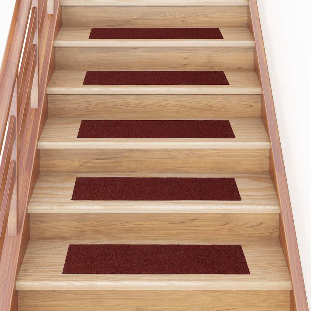 Trapmatten zelfklevend 30 st 76x20 cm rechthoekig rood