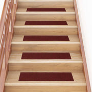 Trapmatten 30 stuks 76x20 cm bordeauxrood