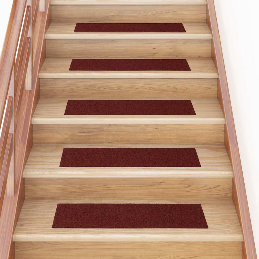 Trapmatten zelfklevend 30 st 76x20 cm rechthoekig rood