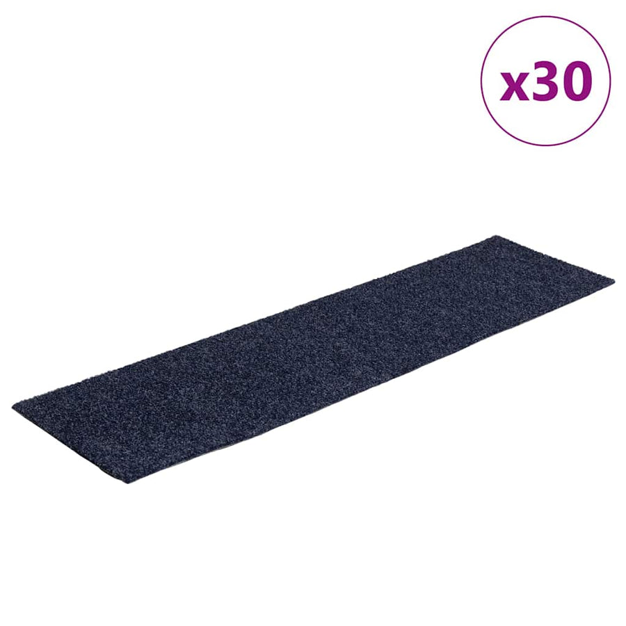 Trapmatten zelfklevend 30 st 76x20 cm rechthoekig grijs blauw