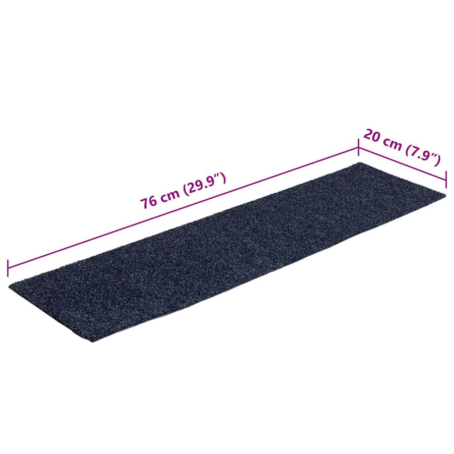 Trapmatten zelfklevend 30 st 76x20 cm rechthoekig grijs blauw
