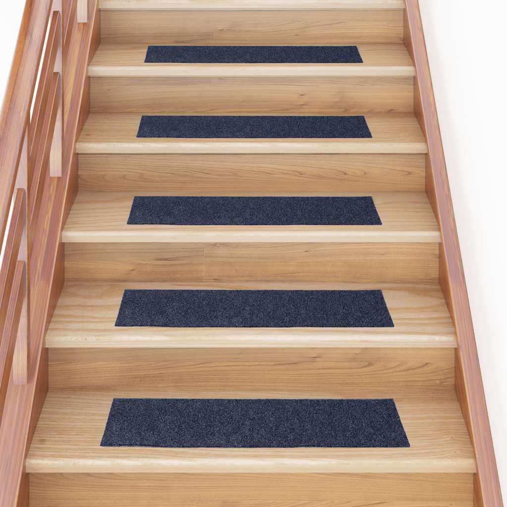 Trapmatten zelfklevend 30 st 76x20 cm rechthoekig grijs blauw
