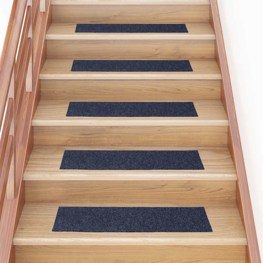 Trapmatten zelfklevend 30 st 76x20 cm rechthoekig grijs blauw
