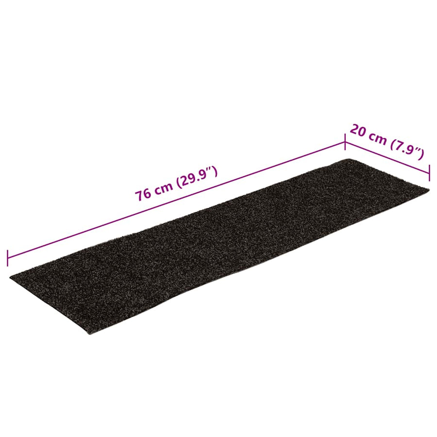 Trapmatten zelfklevend 30 st 76x20 cm rechthoekig bruin